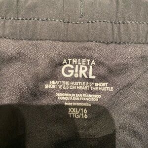 Athleta Girl XXL black shorts